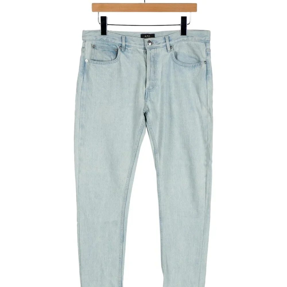 A.P.C 100% Cotton denim light wash blue jeans - Size 31 - Picture 1 of 16